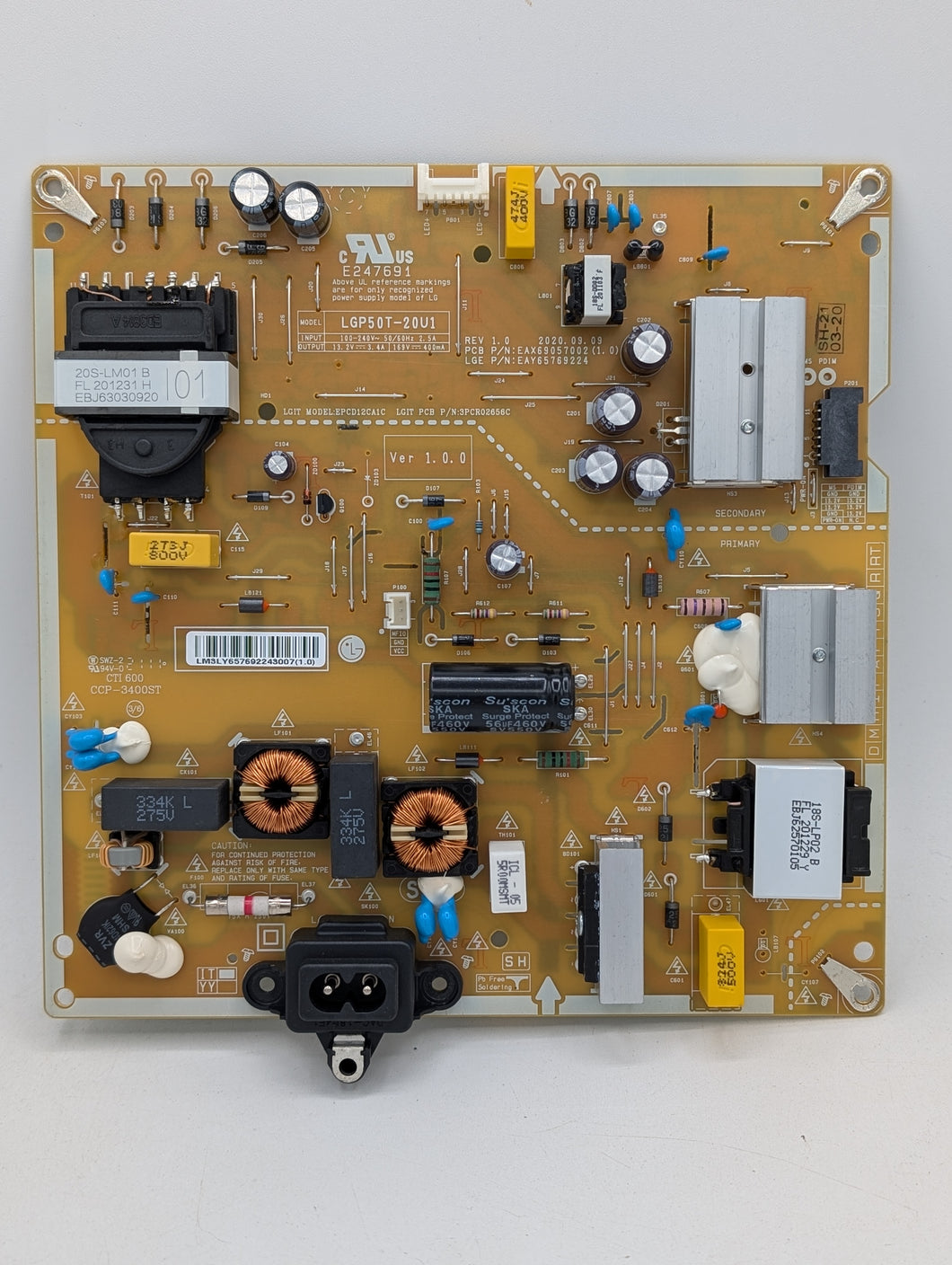 EAY65769224 POWER BOARD FOR LG (50UN6955ZUF AND MORE)