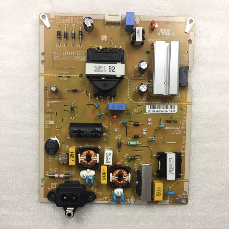 EAY65170101 POWER BOARD FOR AN LG TV(43UN7300AUD AND MORE)